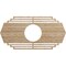 Ekena Millwork Chrysler Wood Fretwork Pierced Ceiling Medallion, Red Oak, 18"W x 9"H x 4 3/4"ID x 3/8"T CMWP18X09X0375CSRO - alternate 1